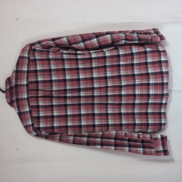 J Crew Red Plaid Slim Fit Long Sleeve Cotton Button Up Size Medium - Picture 5 of 5